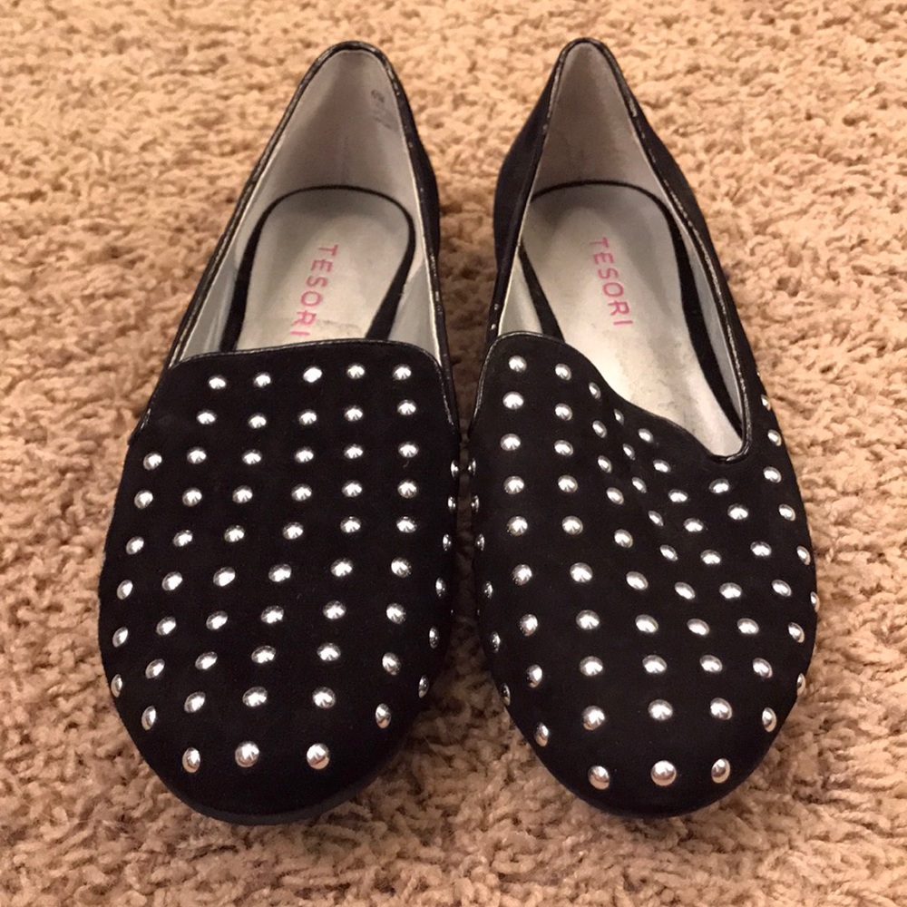 Slip On Studded Flats